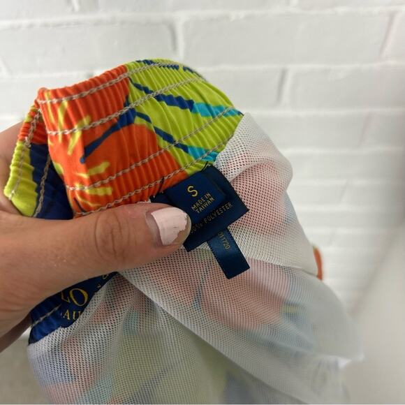 Polo Ralph Lauren Tropical Hawaiian Floral Print Men’s Swim Trunks Size S - Picture 4 of 8